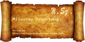 Miloszav Szvetlana névjegykártya